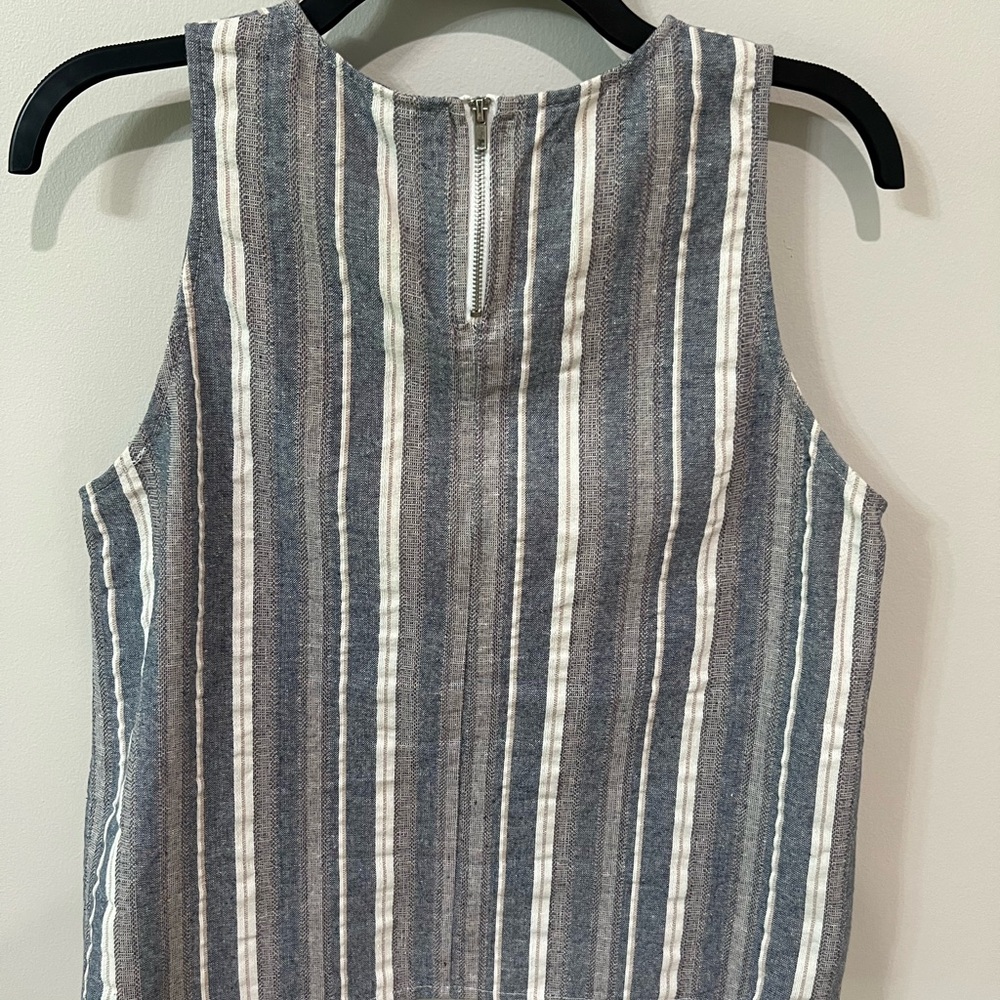 Paper Crane Blue and White Striped Tank Top - Picture 4 of 4